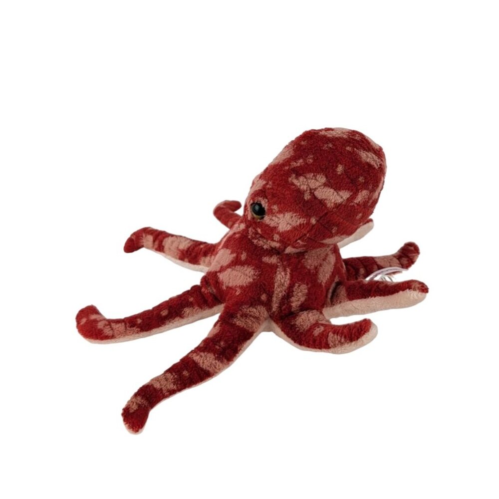 Aurora Octopus Plush 9" Stuffed Animal Toy 2018 Coral‎ Red Spotted Mini Flopsie - Picture 4 of 7